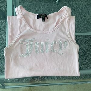 VINTAGE LIGHT PINK JUICY COUTURE BEDAZZLED TANK